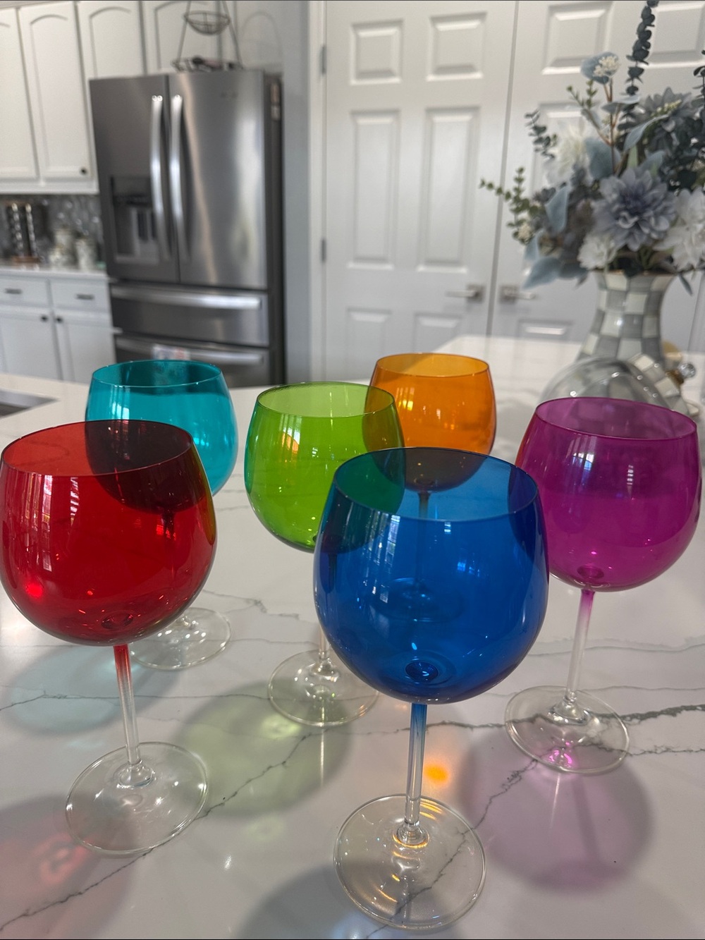 Crate and Barrel Gem Wine Glass Set